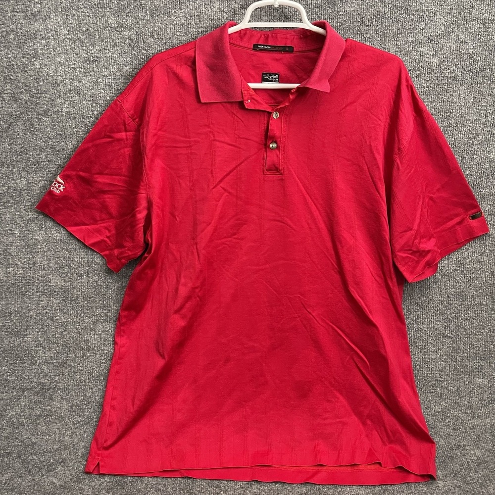 Nike Tiger Woods Golf Polo Shirt Men's Sz XL Red Short Sleeve Red Rock